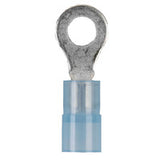 Install Bay Blue Nylon Ring Terminal 16-14 Gauge #8 - Package of 100 - BNRT8