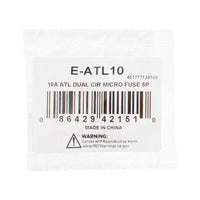 Install Bay 10 Amp Atl Dual Circuit Micro Fuses - 5 Pack - E-ATL10