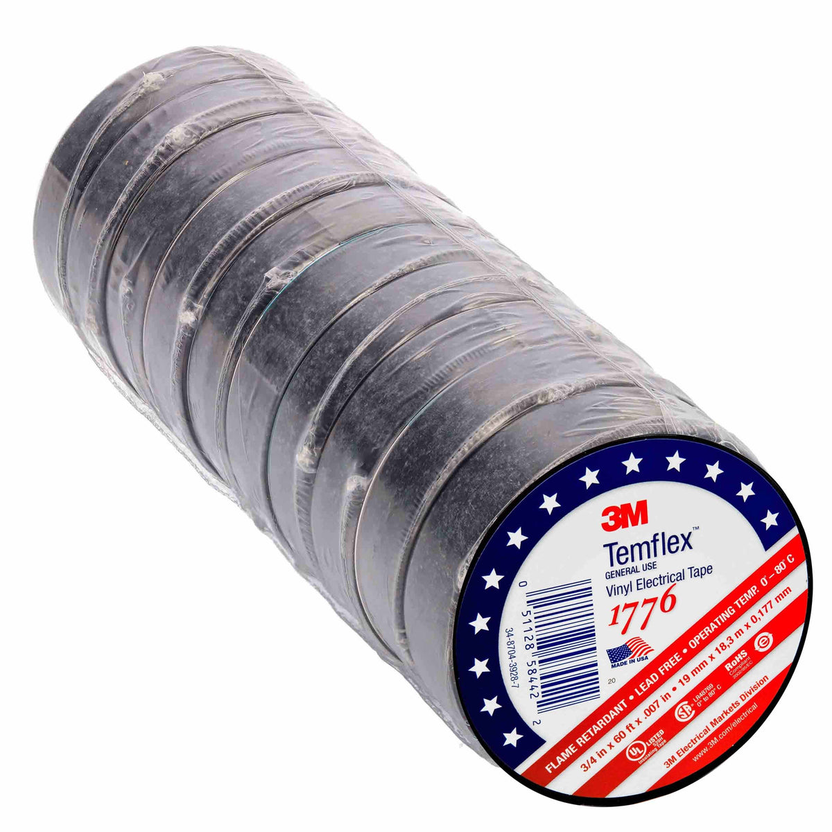 Install Bay Vinyl Electrical Tape 3/4 inch X 60 feet - 10 Pack - 3M1776-10