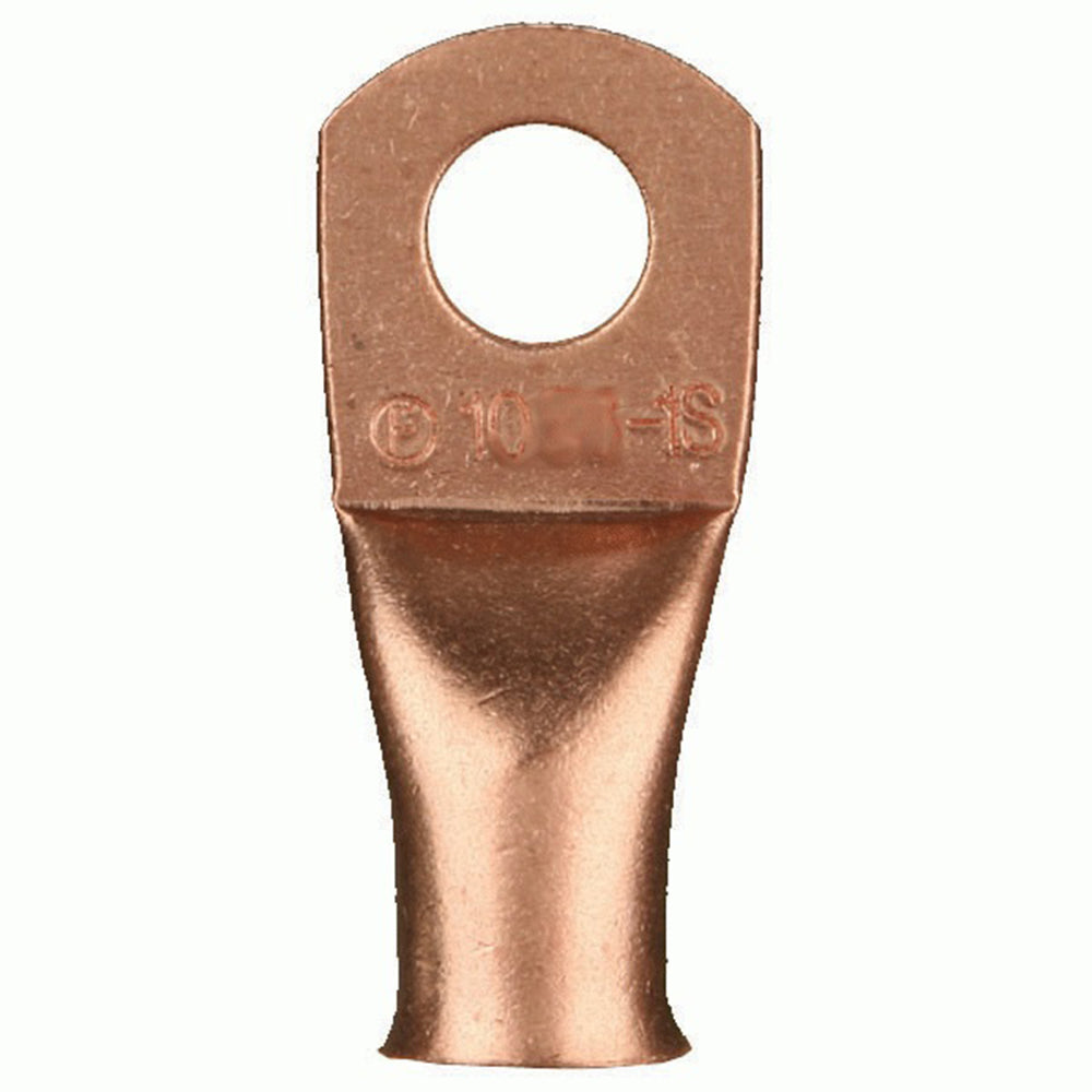 Install Bay Copper Uninsulated Ring Terminal 1/0 Gauge 1/4 inch - CUR1014