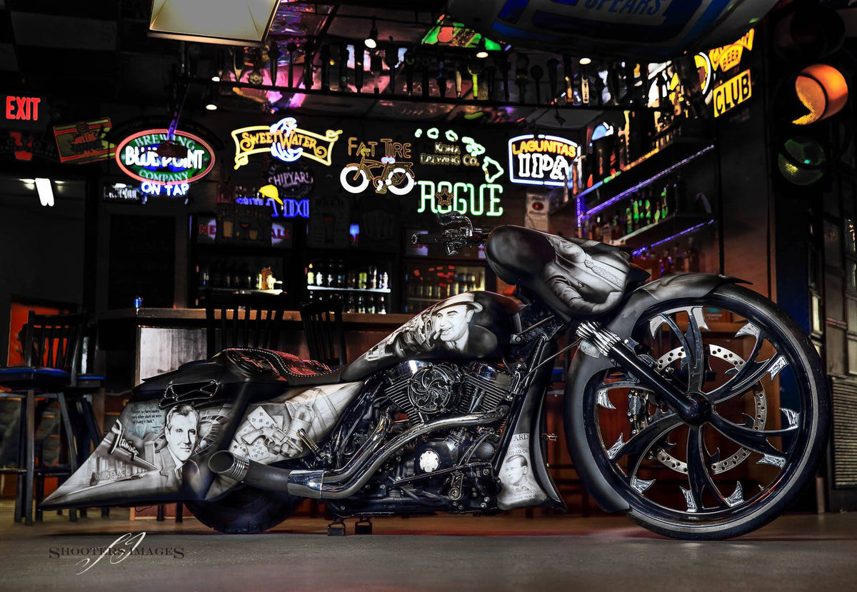 32 Inch Dirty HKR Black Double Cut Harley Wheel