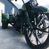 32 Inch Dirty HKR Black Double Cut Harley Wheel