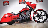 Dirty HKR Harley Softail | Dyna | Sportster Black Double Cut Wheels