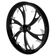 16 Inch Dirty HKR Black Double Cut Harley Wheel