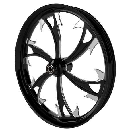 16 Inch Dirty HKR Black Double Cut Harley Wheel