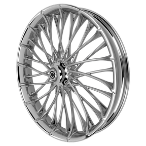 30 Inch Dirty Spoke 3D Chrome Harley Wheel