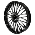 30 Inch Dirty Spoke 3D Black Double Cut Harley Wheel