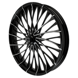 30 Inch Dirty Spoke 3D Black Double Cut Harley Wheel