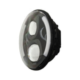 Metra Round Motorcycle Headlights with Black Face and Partial Halo - BC-703B