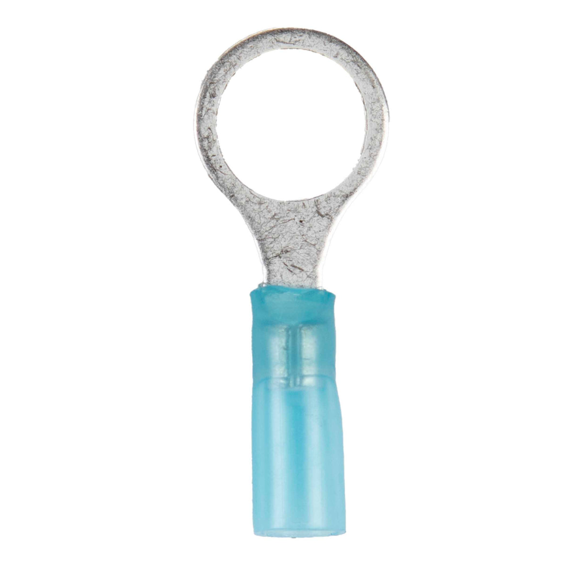 Install Bay Heat Shrink Blue Ring Terminal 16-14 Gauge 3/8 inch - HSBRT38