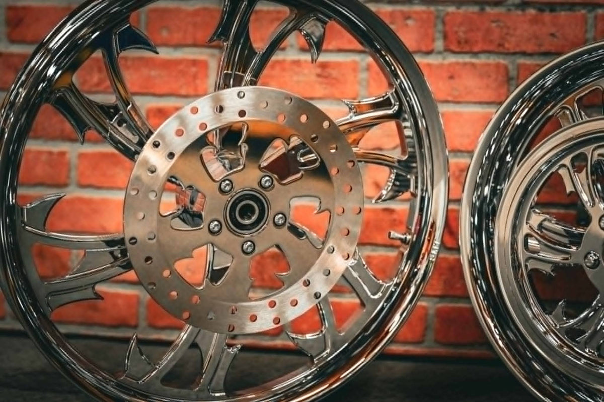 21x2.15" / 18X3.5" CHROME DIRTY HKR ( 2000-2005 HD SOFTAIL)