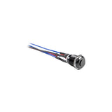 Install Bay Black 12MM Round Illuminated Momentary Switches - Blue - MB12B-2
