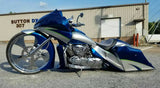 Edge matching rotor on motorcycle wheel