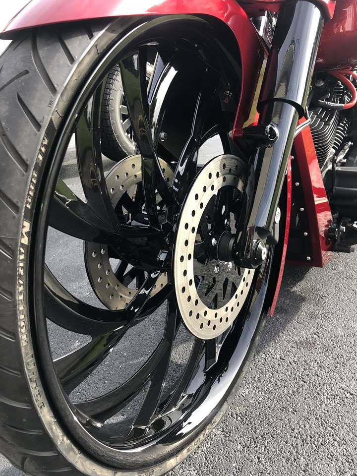34 Inch El Krwa Black Harley Wheel