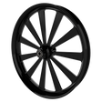 Elliptical Illusion Bulldog Fat Tire Black Wheels