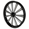 Elliptical Illusion Harley Softail | Dyna | Sportster Black Double Cut Wheels