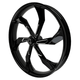 F22 Harley Softail | Dyna | Sportster Black Double Cut Wheels