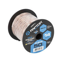 Raptor Vice Series CCA Speaker Wire | 14GA | 50 ft. | Clear - RSW14-50