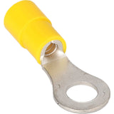 Install Bay Yellow Vinyl Ring Terminal 12-10 Gauge 1/4 in Package of 100 - YVRT14
