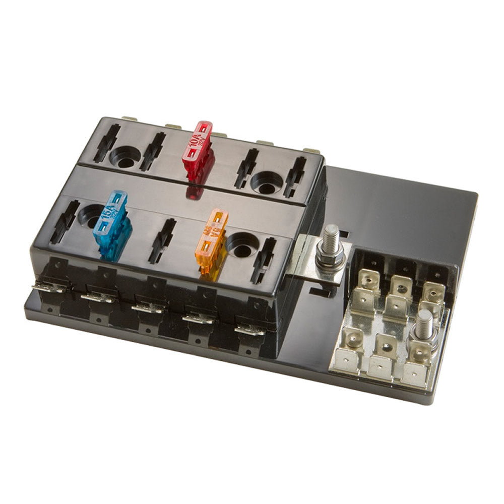Install Bay Fuseblock ATC 10 Position with Grounding Pad - BLC-110-G