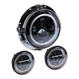 Metra Round Motorcycle Headlight - 7 Inch/4.5 Inch - BC-706RGBKT