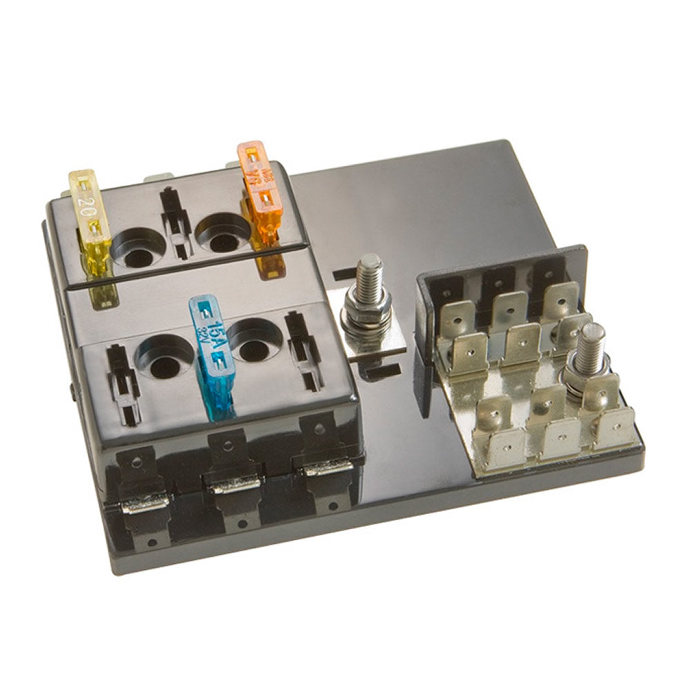 Install Bay Fuseblock ATC with 6 Position with Grounding Pad - BLC-106-G