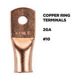 Install Bay Copper Uninsulated Ring Terminal 2 Gauge #10 - CUR210