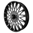 Gasser 3D Harley Black Double Cut Wheels
