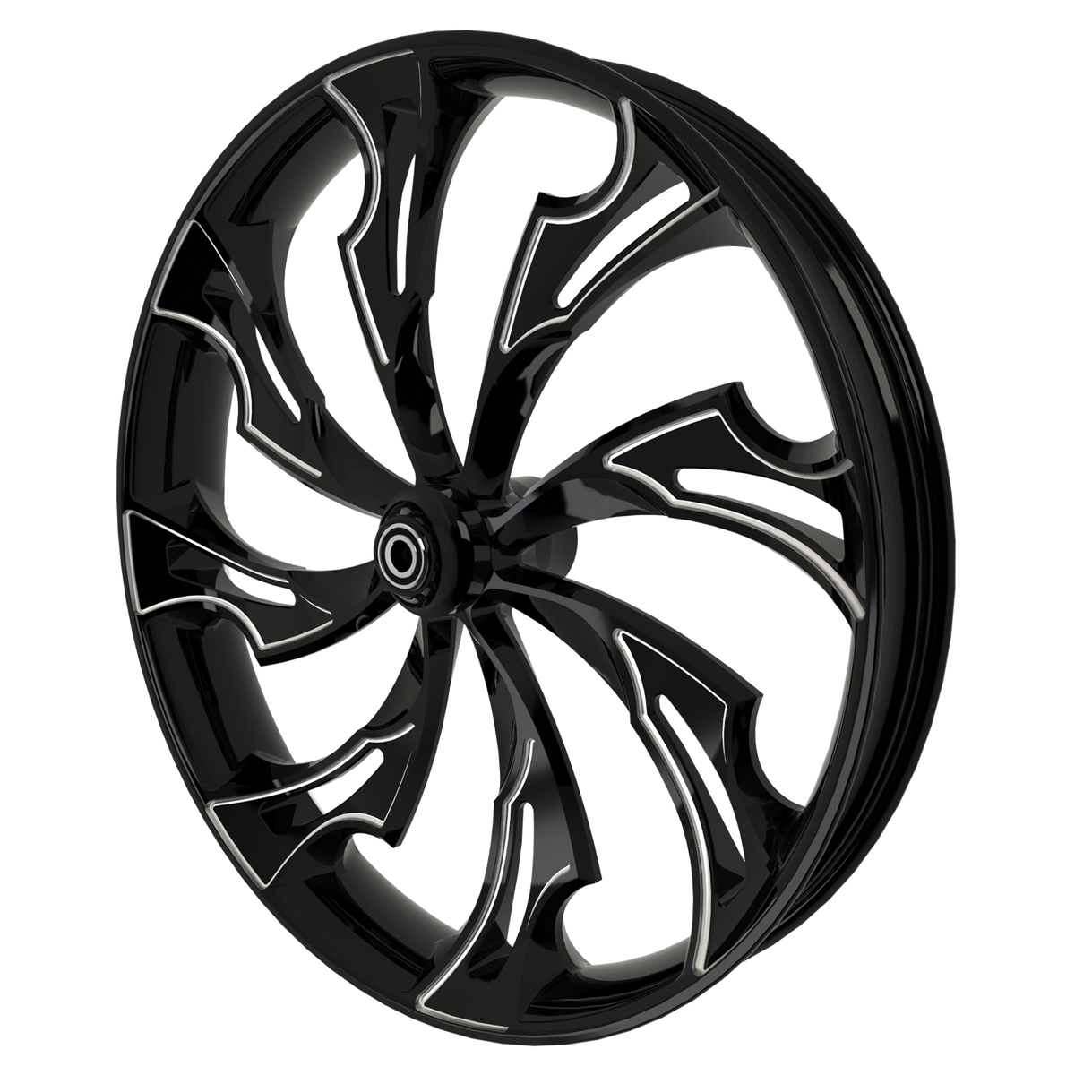 Guinzu 3D Harley Black Double Cut Wheels