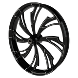 18x5.5 Harley-Davidson Guinzu Black Double Cut Fat Tire Bagger Kit
