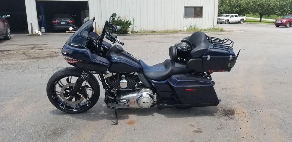 21 Inch Guinzu Black Double Cut Harley Wheel