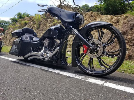 16 Inch Guinzu Black Double Cut Harley Wheel