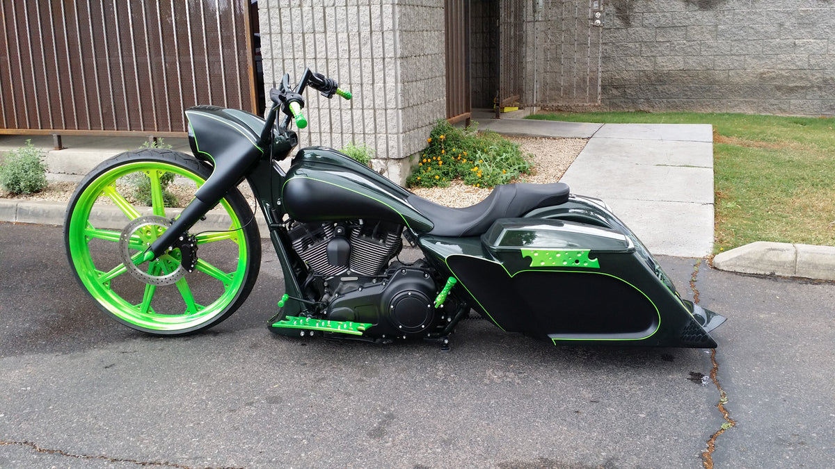 High Stakes matching rotor on motorcycle wheel