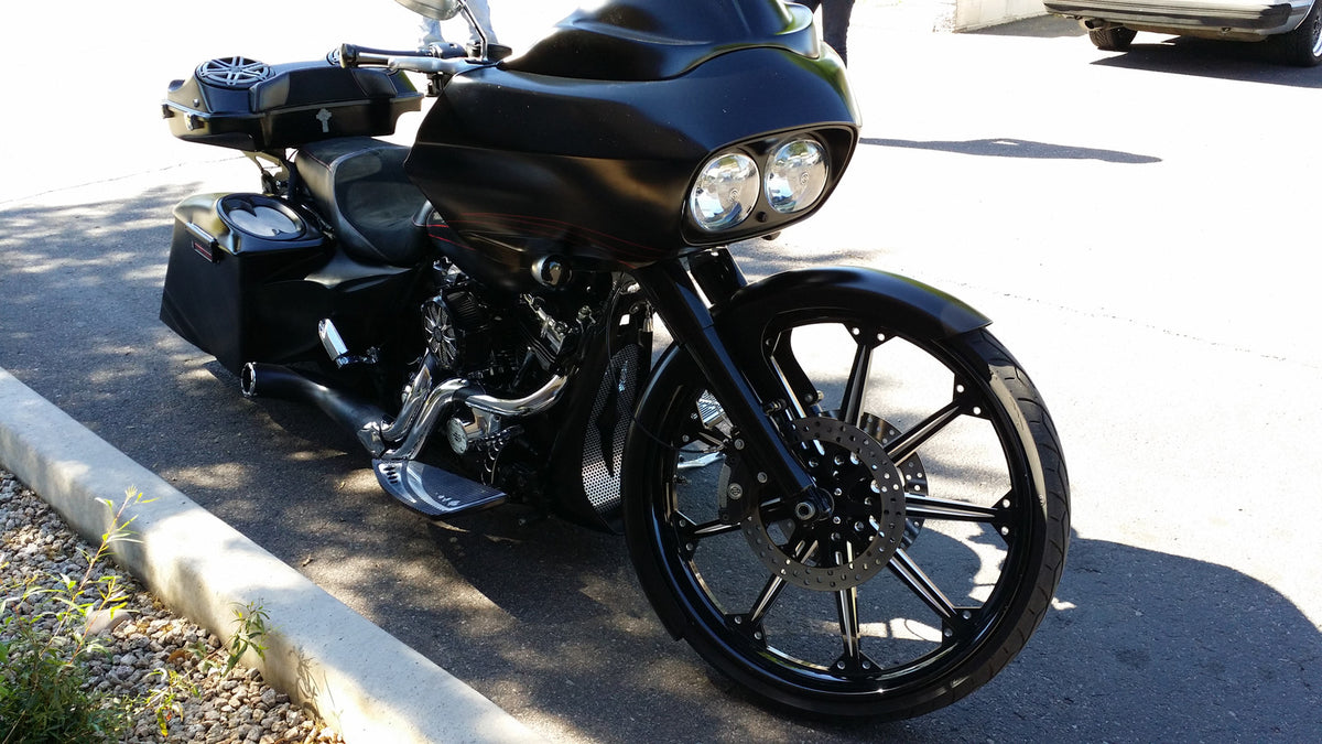 High Stakes matching rotor on motorcycle wheel