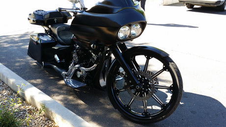 High Stakes matching rotor on motorcycle wheel