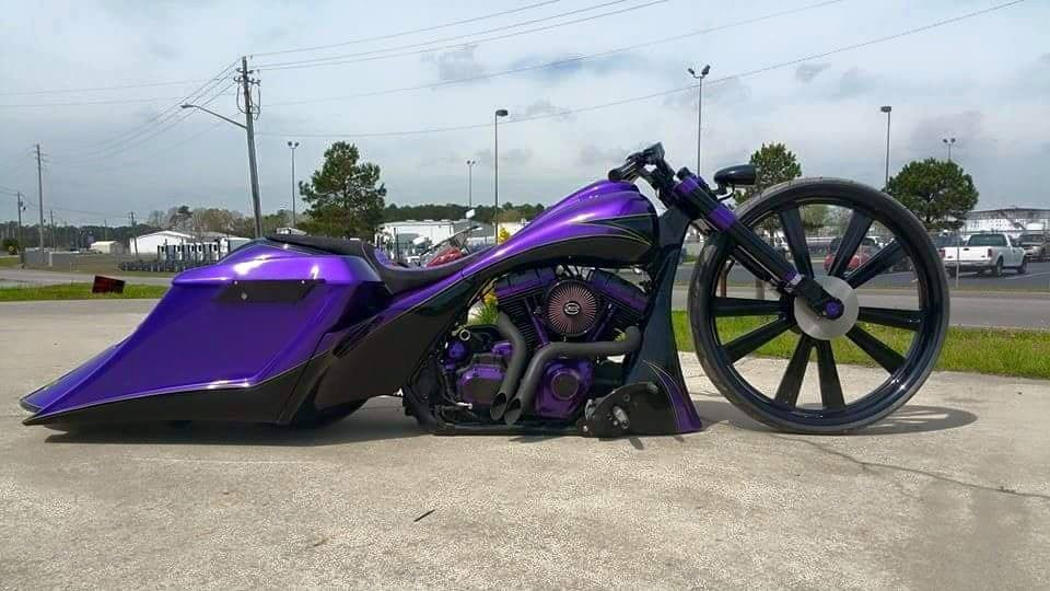 Hot Rod Harley Touring Black Wheels