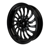 Hurricane Mini Moto Wheel Set | Honda Grom/Monkey | Kawasaki z125 in black angled