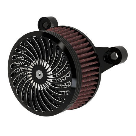 Hurricane Air Cleaner in black double cut