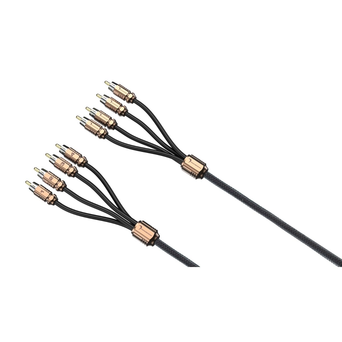 Diamond Audio 17Ft Four Channel RCA Cable - HX417