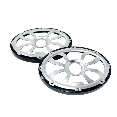 Diamond Audio 6"x 9" Flush Mount Speaker Grills - Brushed Aluminum/Black (Pair) - HXM69FGB