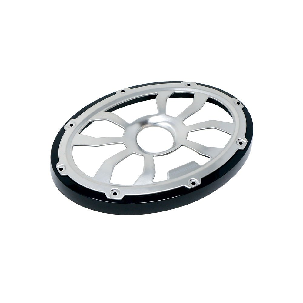 Diamond Audio 6"x 9" Flush Mount Speaker Grills - Brushed Aluminum/Black (Pair) - HXM69FGB