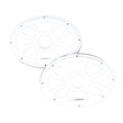 Diamond Audio 6.5" Flush Mount Speaker Grills - White (Pair) - HXM69FWW