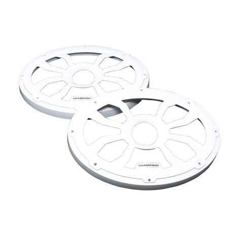 Diamond Audio 6.5" Flush Mount Speaker Grills - White (Pair) - HXM69FWW