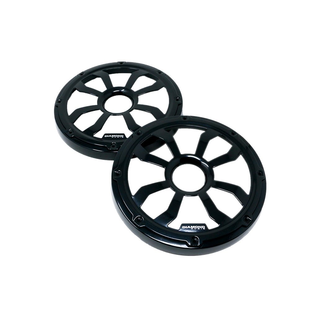 Diamond Audio 8" Flush Mount Speaker Grills - Black (Pair) - HXM8FBB