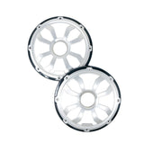 Diamond Audio 8" Elite Flush Mount Speaker Grills - Brushed Aluminum/Black (Pair) - HXM8FGB