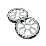 Diamond Audio 8" Elite Flush Mount Speaker Grills - Brushed Aluminum/Black (Pair) - HXM8FGB