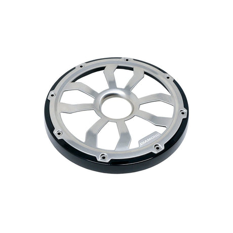 Diamond Audio 8" Elite Flush Mount Speaker Grills - Brushed Aluminum/Black (Pair) - HXM8FGB