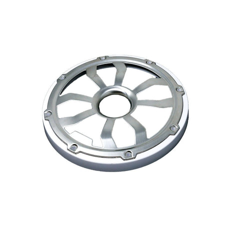 Diamond Audio 8" Elite Flush Mount Speaker Grills - Brushed Aluminum/White (Pair) - HXM8FGW