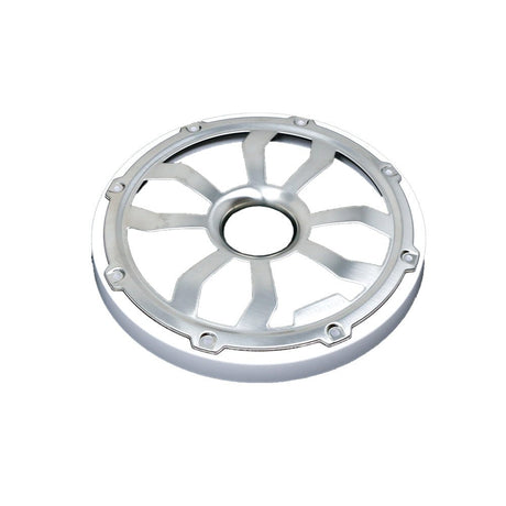 Diamond Audio 8" Elite Flush Mount Speaker Grills - Brushed Aluminum/White (Pair) - HXM8FGW