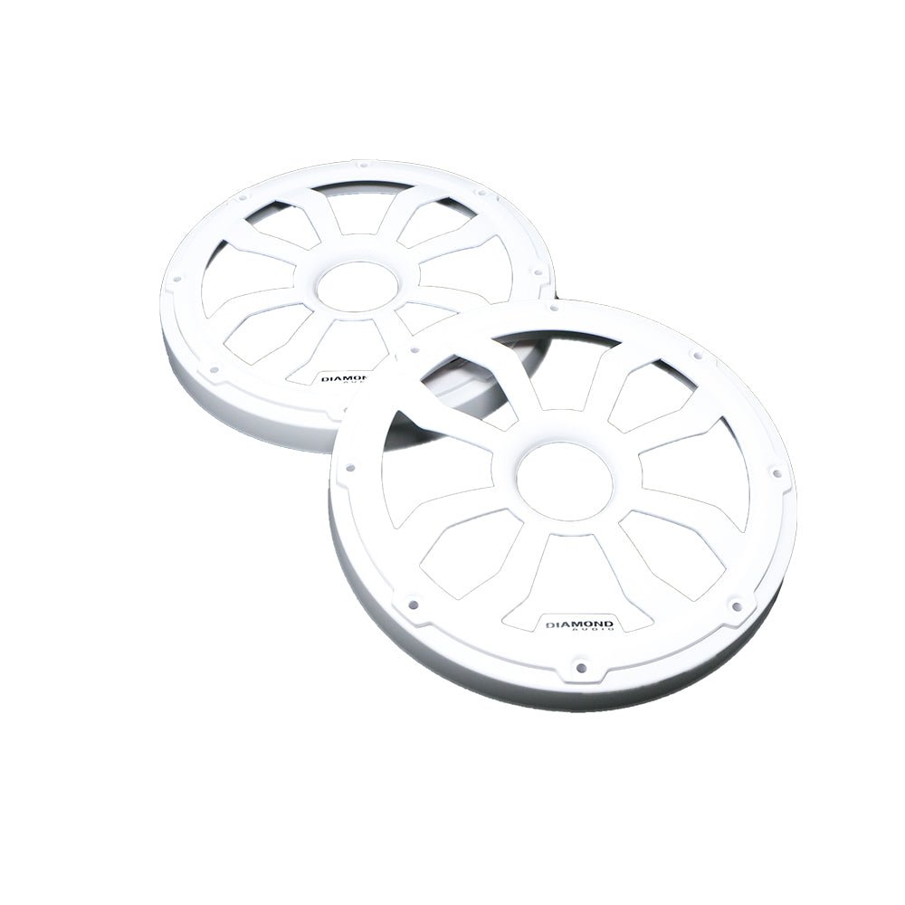 Diamond Audio 8" Flush Mount Speaker Grills, Pair (White) - HXM8FWW